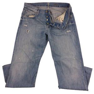 7 For All Mankind Relaxed Jeans Straight Destroyed